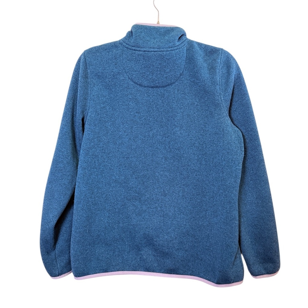 L.L. Bean Women’s Glacial Blue 1/4 Snap Knit Pullover Sz M - Picture 5 of 10